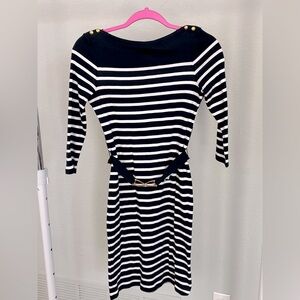 Like New - Ralph Lauren Stripe Midi Dress
